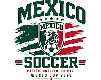 Mexico Soccer SVG Bundle, World Cup 2026 Fan Shirt Design (2 Versions)
