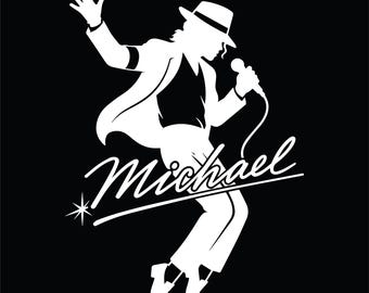 Michael Singer SVG Bundle | Pop Star Silhouette SVG PNG | Music Legend svg | Cricut Silhouette Cut File | 2 in 1 Black White Design