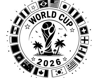 World Cup 2026 Soccer Championship SVG, Sports Fan Cricut File (Digital Download)