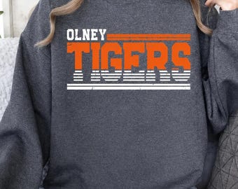 Custom School Mascot Sweatshirt, Personalized Team Spirit Hoodie, Retro Varsity School Shirt, Custom Mascot Teacher Gift
