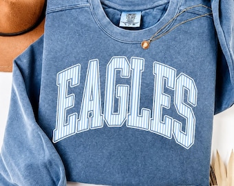 Eagles School Spirit T-Shirt & Sweatshirt, Comfort Colors Eagles Shirt, Collegiate Varsity Teacher Tee, Game Day Spirit Wear