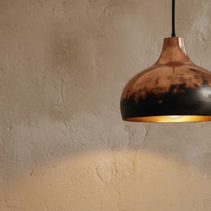 Handmade Copper Lamp, Rustic Black Moroccan Pendant Light, Island Lighting