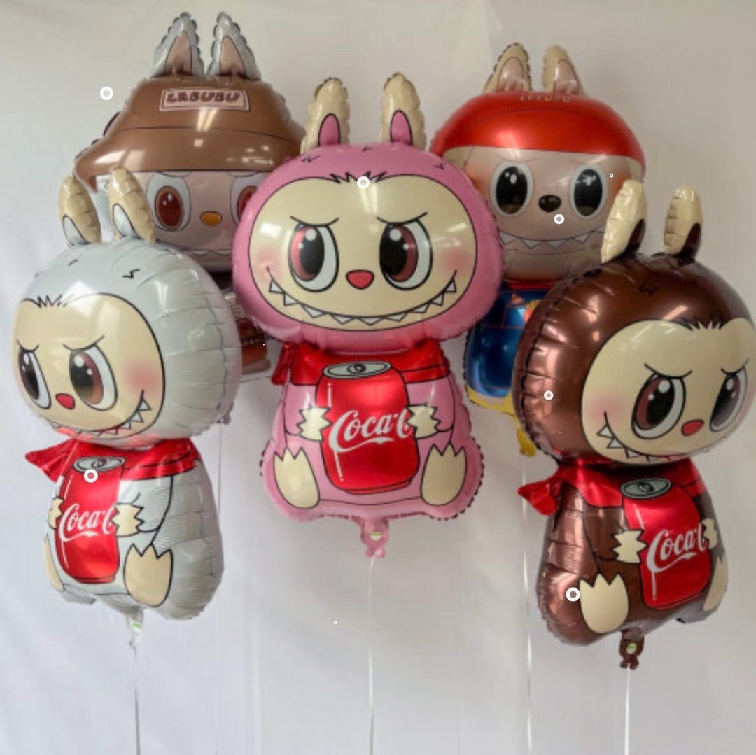 Labu Us 5pcs Set 30” Lububu Balloons for Kids Birthday Party, Labu - Etsy