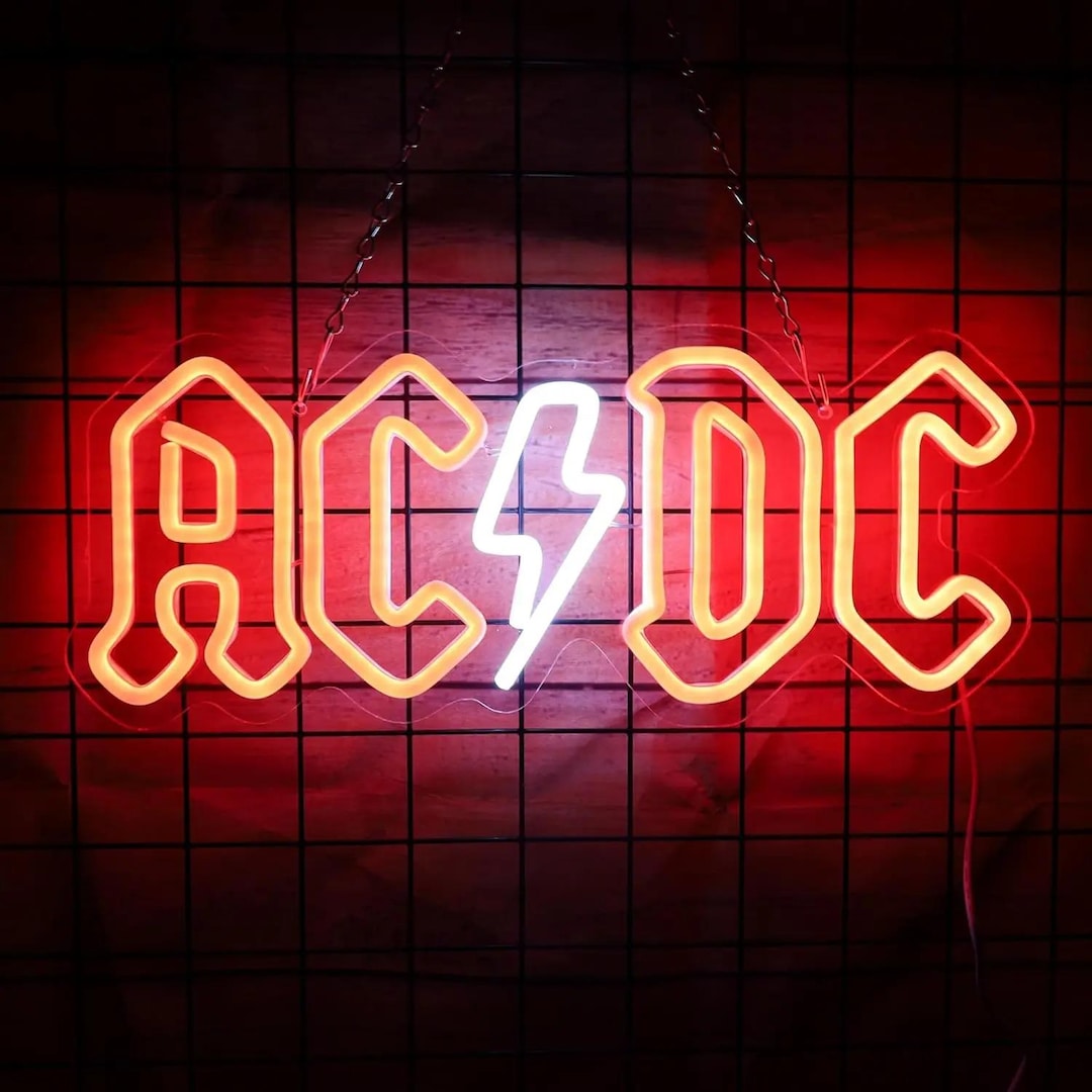 AC | DC Neon Sign | Bedroom Decor | Decoration - Etsy