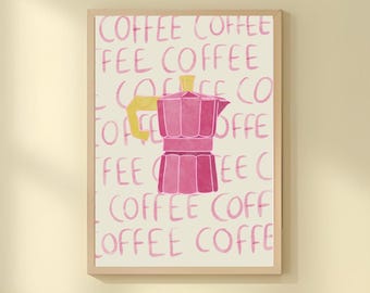 Girly Coffee Art Print: Matte Paper