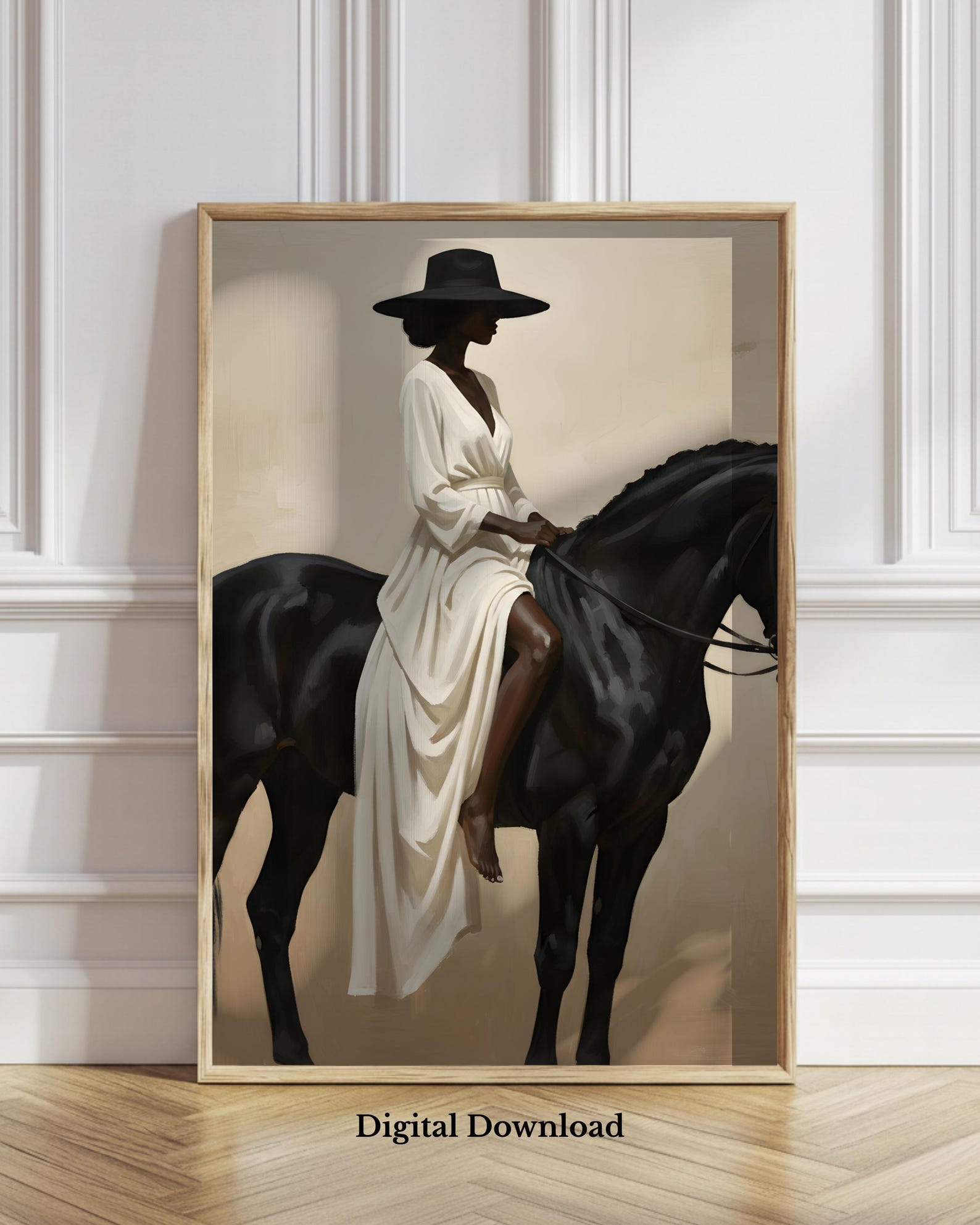 Afrocentric Print Wall Art Black Woman Art Black Woman Figure Modern ...