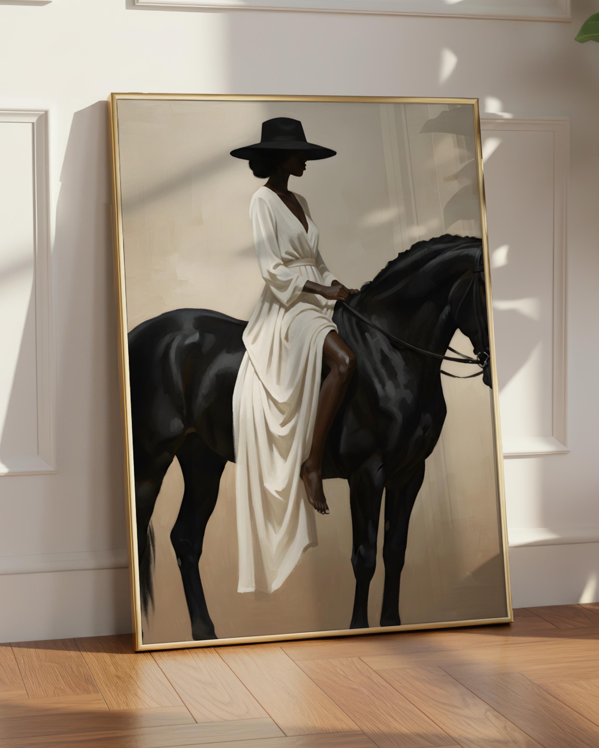 Afrocentric Print Wall Art Black Woman Art Black Woman Figure Modern ...