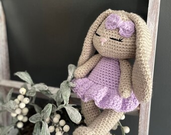 Crochet Bunny Rabbit Doll, Baby Toys, Baby Shower Gift, Toddler Toys 2 Year Old, Easter Bunny