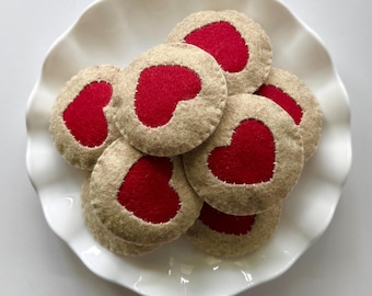 Felt Jammie Dodger Cookies