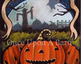 Three Pumpkin/Moon