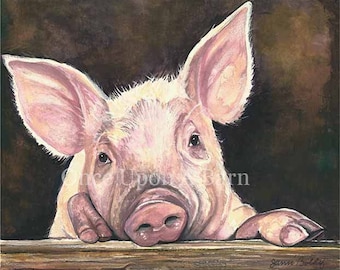 Piglet on Fence