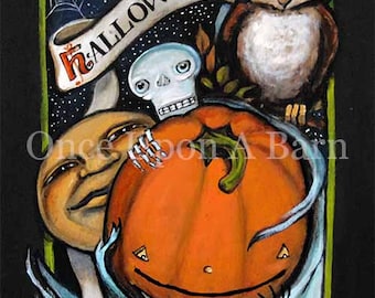 Skeleton/Pumpkin/Moon/Owl