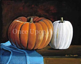 Pumpkins on a Table