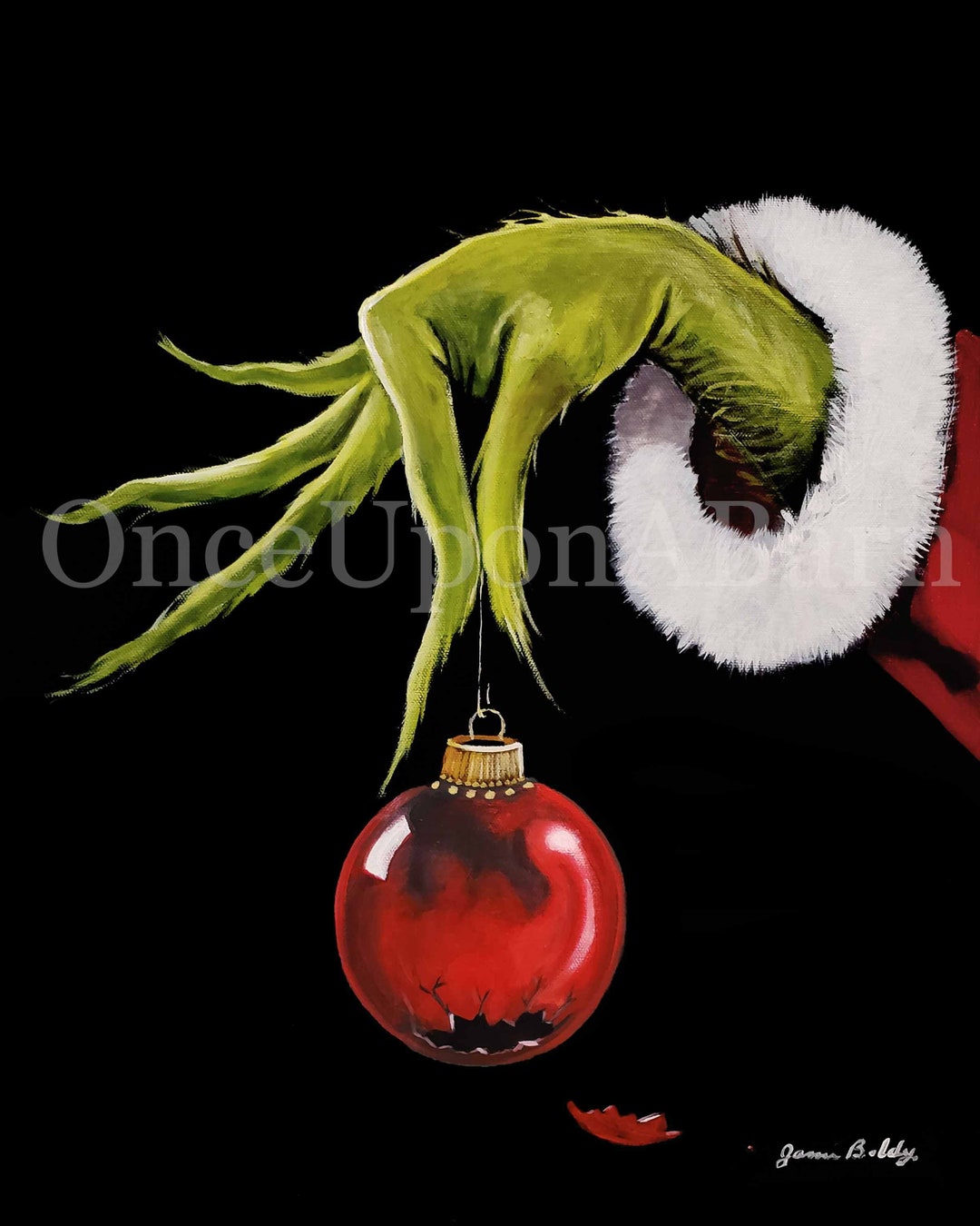 Grinch Hand/ornament Etsy