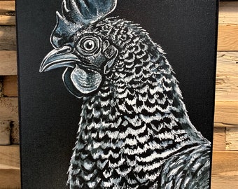 CHICKEN/black and white