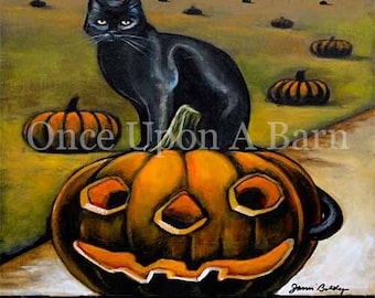 Cat/Pumpkin/Halloween