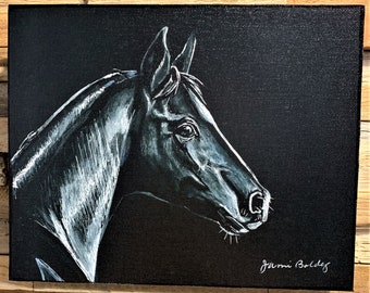HORSE/black and white