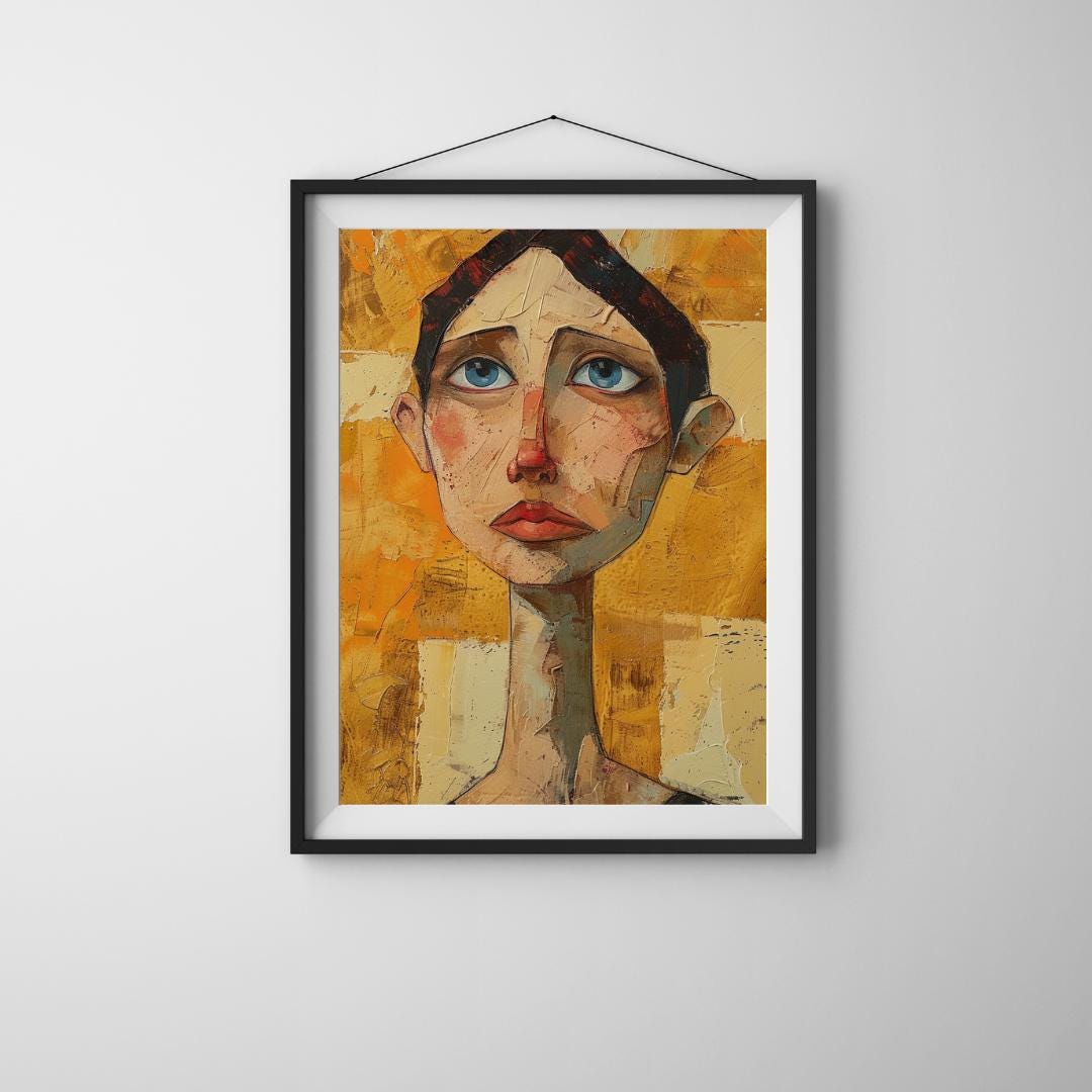 Abstract Woman Portrait Wall Art Print | Digital Download | Modern ...