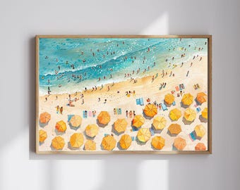 Summer Beach Wall Art Print | Digital Download Poster | Printable Ocean Coastal Decor