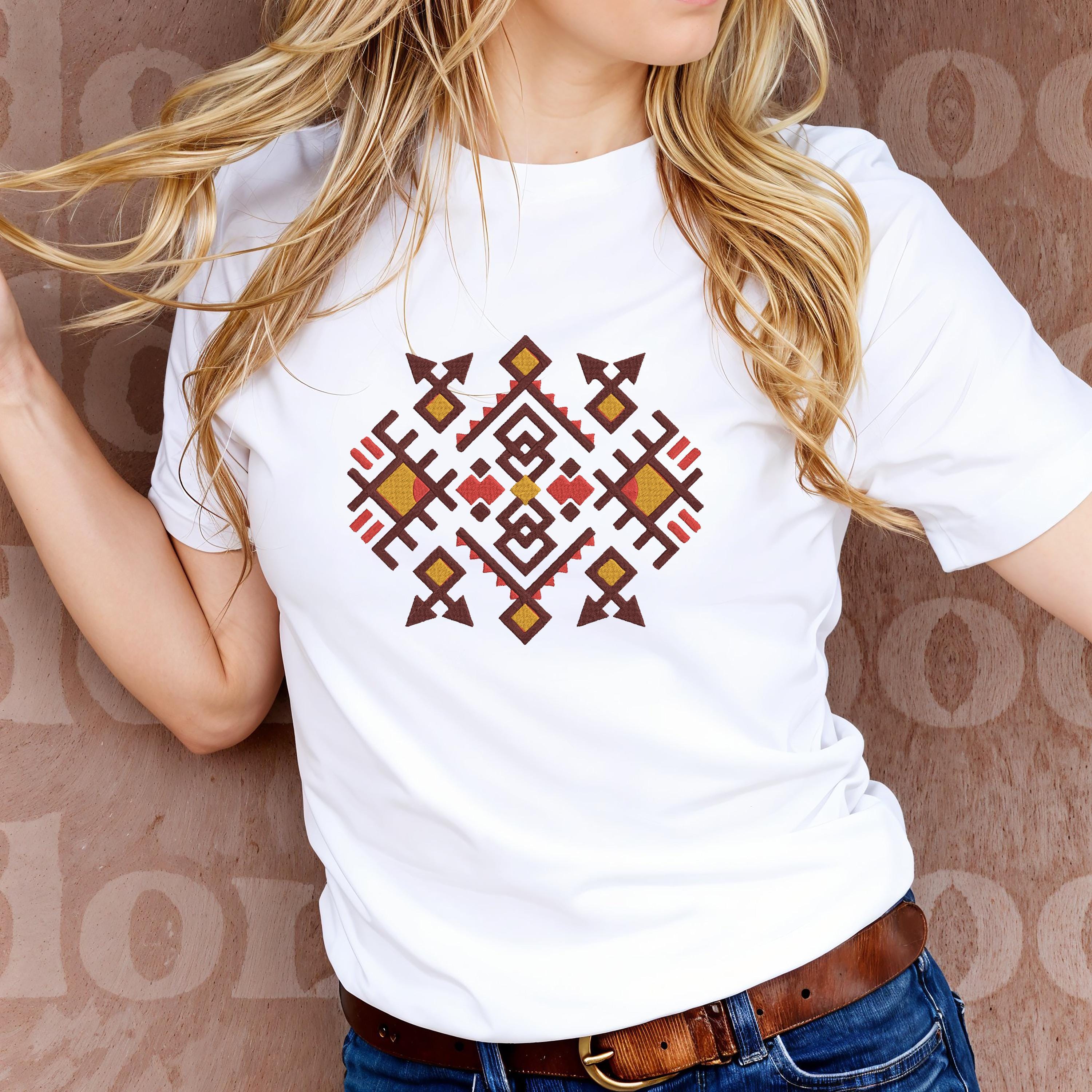 Aztec Embroider Geometric Tribal Aztec Embroidery Design, Aztec Folk Tribal Machine ...