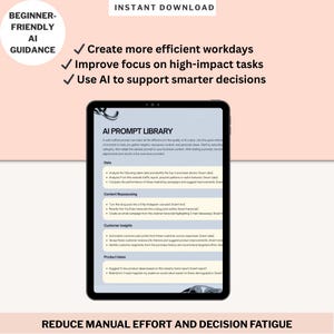 AI Solopreneur Workbook Digital Business Planner for Entrepreneur AI Strategy Guide Productivity Automation Template Online Business Startup image 4