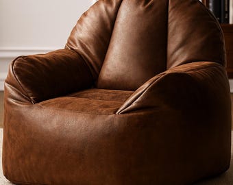 Luxury Suede Floor Sofa – Adjustable Bean Bag Chair for Ultimate Comfort (cover only)