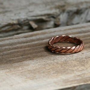 Handmade Twisted Copper Ring image 3