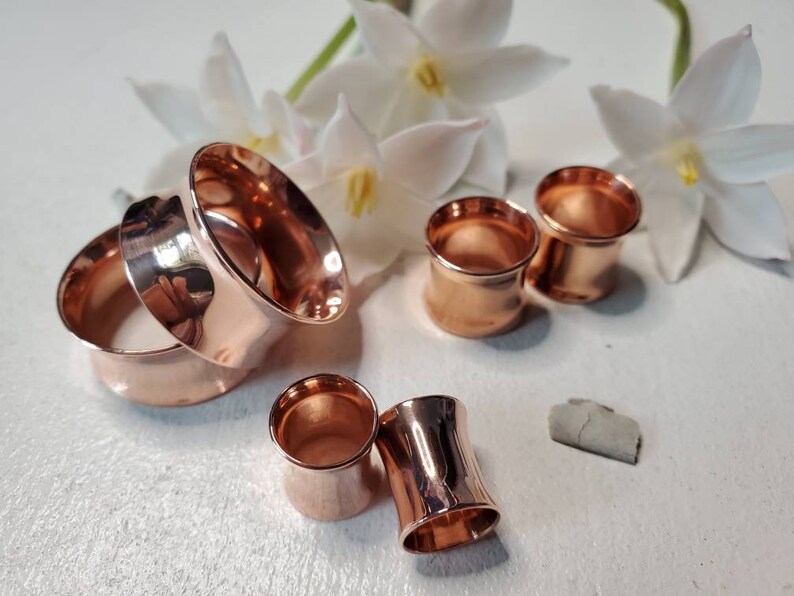 Double Flared Copper Ear Tunnels/gauges 6mm 9mm 12mm 16mm Etsy