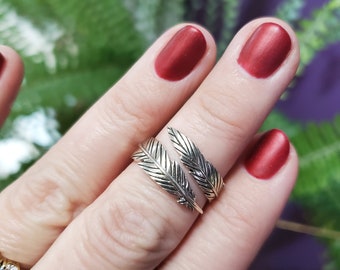 Sterling Silver Feather Ring