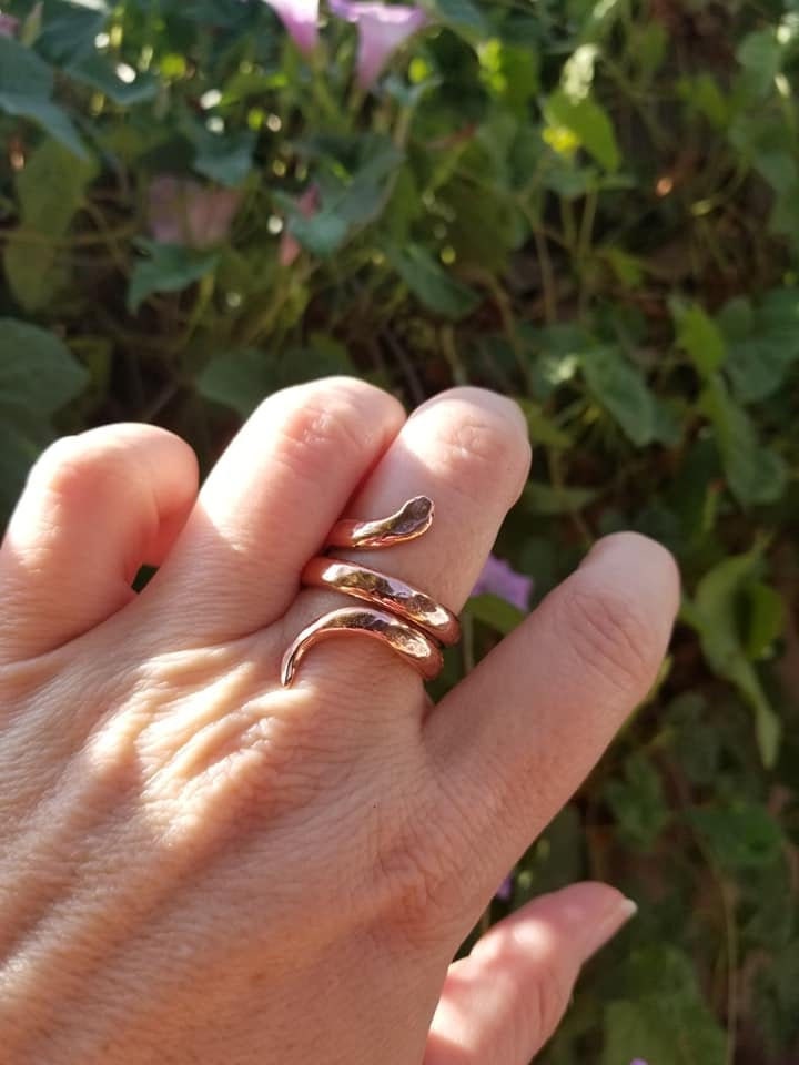 Handmade Double Twisted Copper Snake Etsy