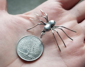 Handmade Sterling Silver Spider Pendant*