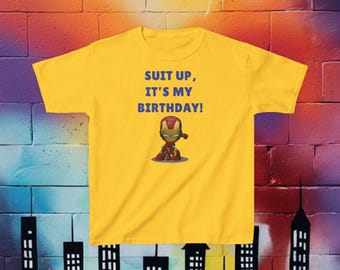 Iron Man Superhero-verjaardagsshirt voor jongeren: Avengers Hero-shirt!
