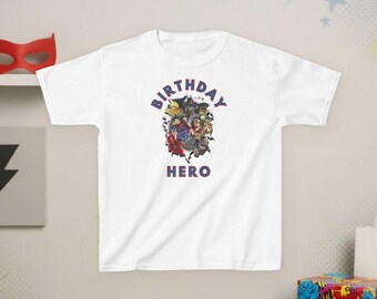 Youth Birthday Hero T-Shirt | Superhero Comic Tee