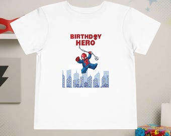 Toddler Spiderman Birthday Shirt | Birthday Superhero Tee
