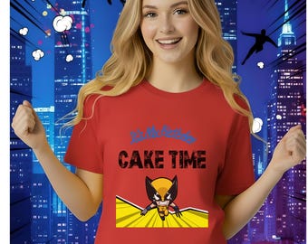 Kids Wolverine Birthday Shirt – Youth Superhero Cake Time Tee, Comic Hero Birthday Top
