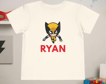 Personalized Toddler Wolverine Birthday Tee | Custom Name & Age Superhero Shirt | Kids Birthday Hero Outfit