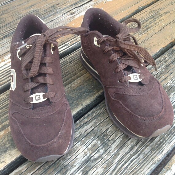 Vintage Guess Sport Brown Suede Sneakers Sz 8.5 E… - image 4