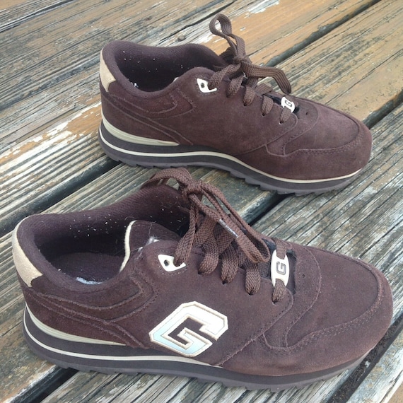 Vintage Guess Sport Brown Suede Sneakers Sz 8.5 E… - image 3