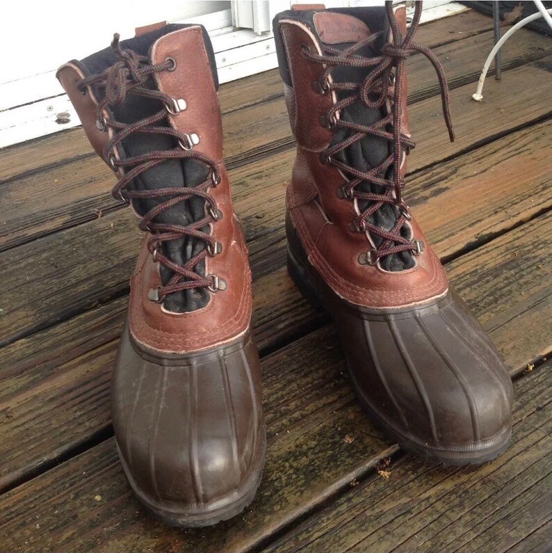 Vintage L.L. Bean Maine Hunting Boots Men's Size 10 Duck Etsy