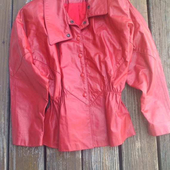 Vintage Northside Fashions Jacket | Red Leather F… - image 2