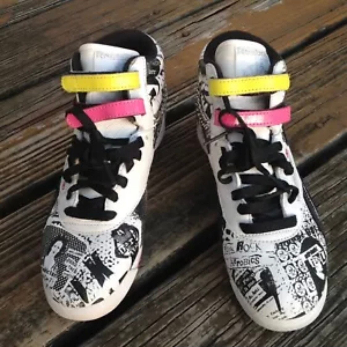 reebok high top aerobic shoes