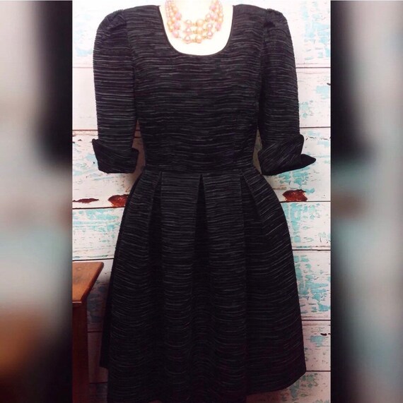 Vintage Pierre Labiche Paris New York Black Mini Pleated Pleat Etsy