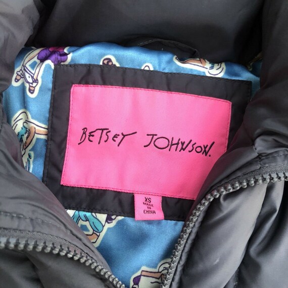 Vintage Betsey Johnson Pinup Girl Puffer Vest Sz … - image 2