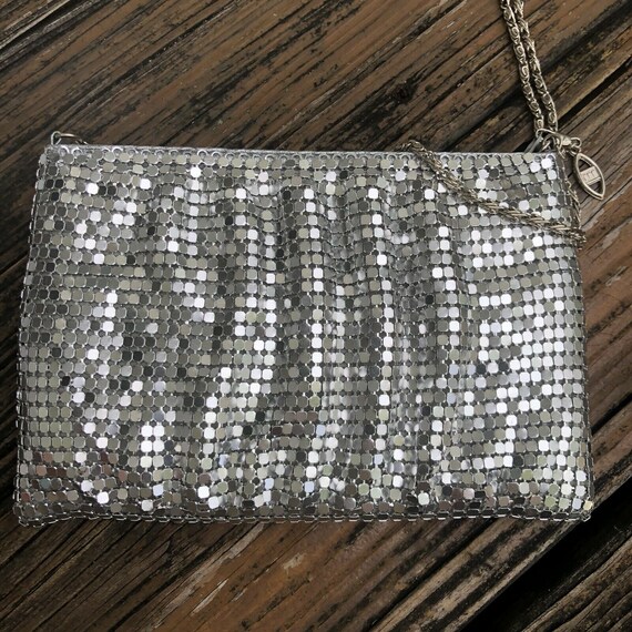 Vintage Y & S Silver Mesh Purse Handbag Bag Pleat… - image 7