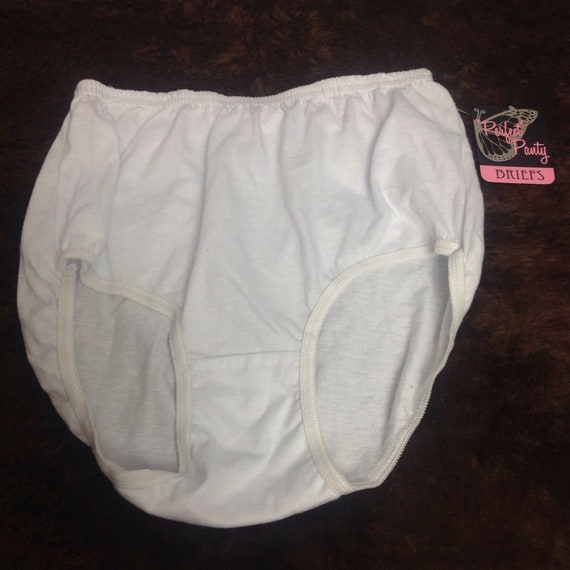 Vintage White Cotton Granny Panties 8 Underwear Sissy Brief Undies