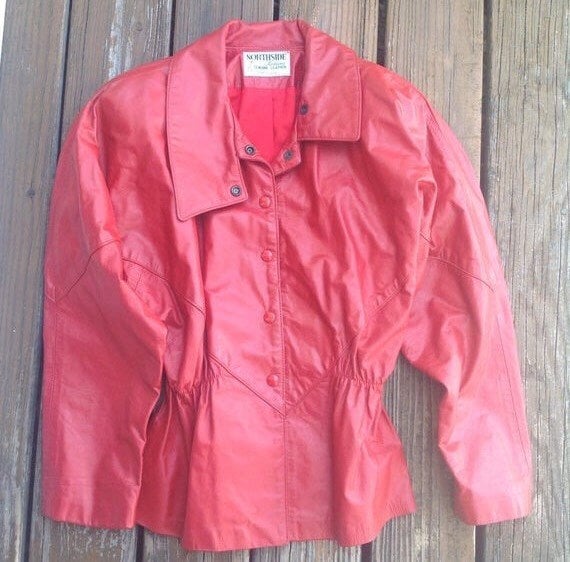 Vintage Northside Fashions Jacket | Red Leather F… - image 1