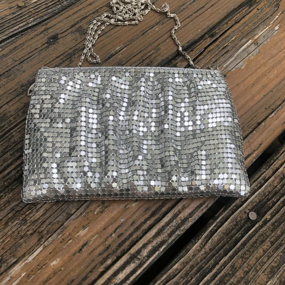 Vintage Y & S Silver Mesh Purse Handbag Bag Pleat… - image 5