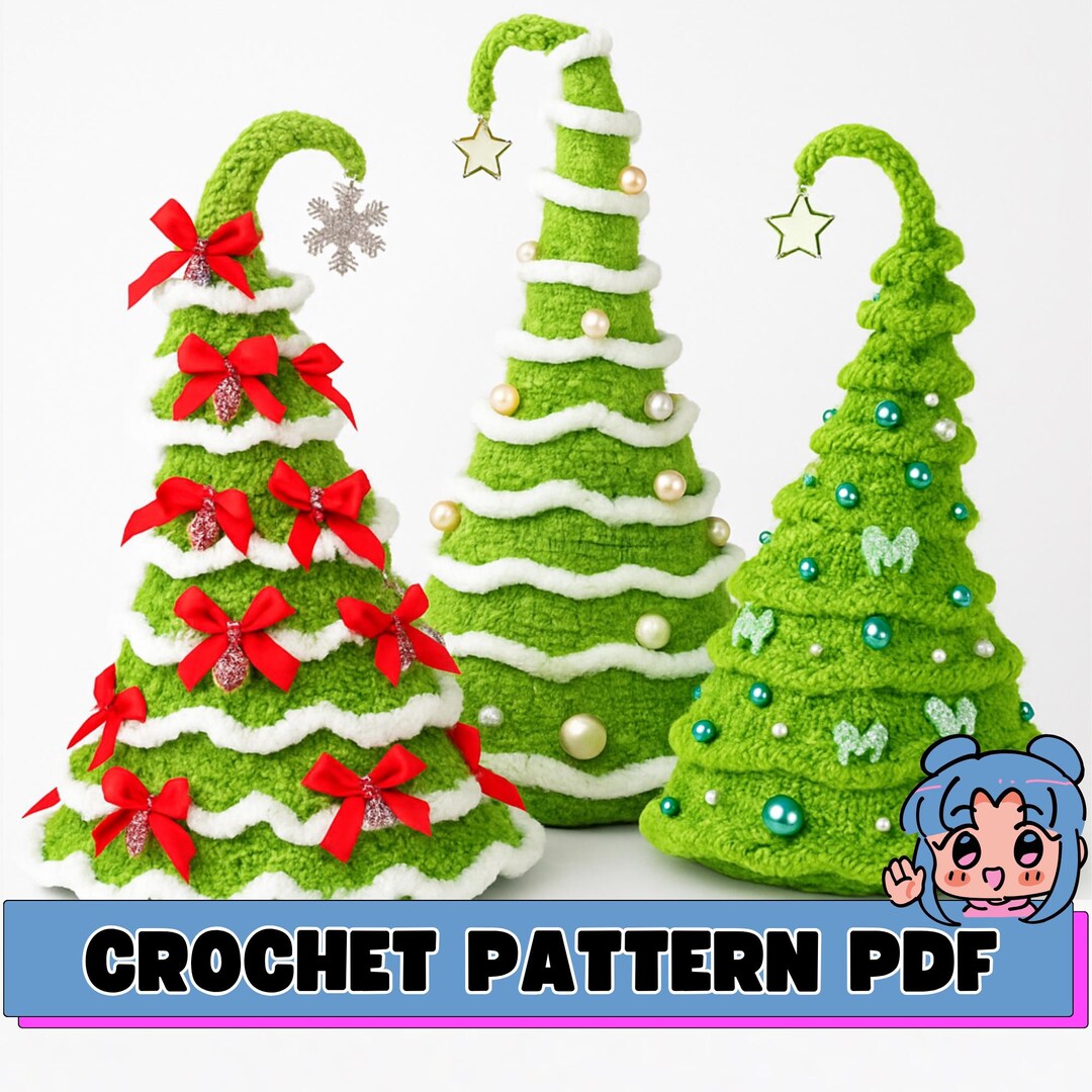 Whimsical Crochet Christmas Tree Pattern – Easy DIY Holiday Decor (PDF ...