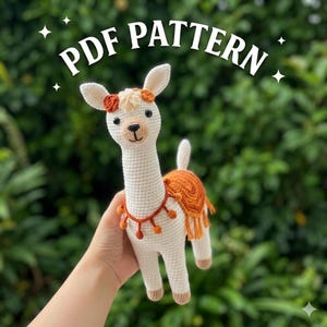 Lámina artística de llama de ganchillo – Decoración colorida para la habitación del bebé (Descarga digital)