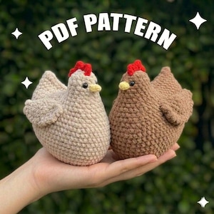 Häkelanleitung Huhn PDF - Chunky Hen Amigurumi - Bauernhof Tier Häkelanleitung